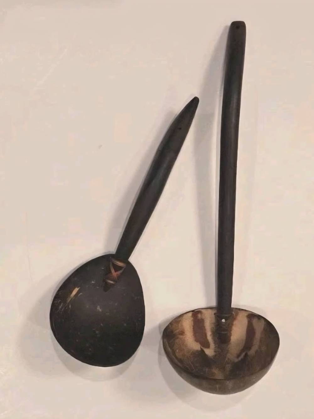 Coconut Serving Spoons Rustic Primitive Set Of Two